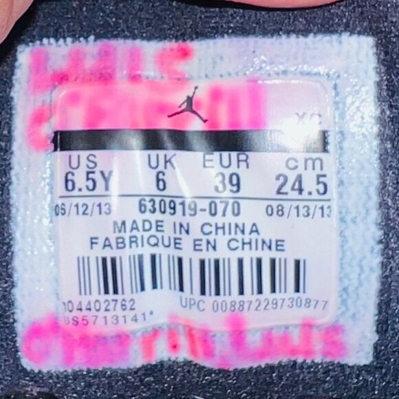 Air Jordan 1 Flight Black / Grey / Lime 630919-070 Rare Youth 6.5 - Picture 10 of 11